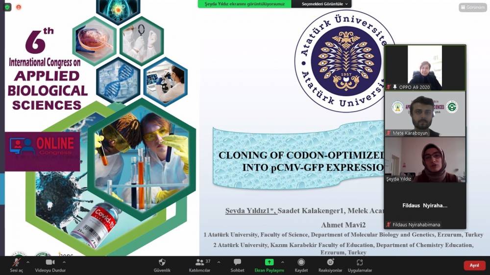 6th International Congress On Applied Biological Sciences Kongresi Online Olarak Yapıldı