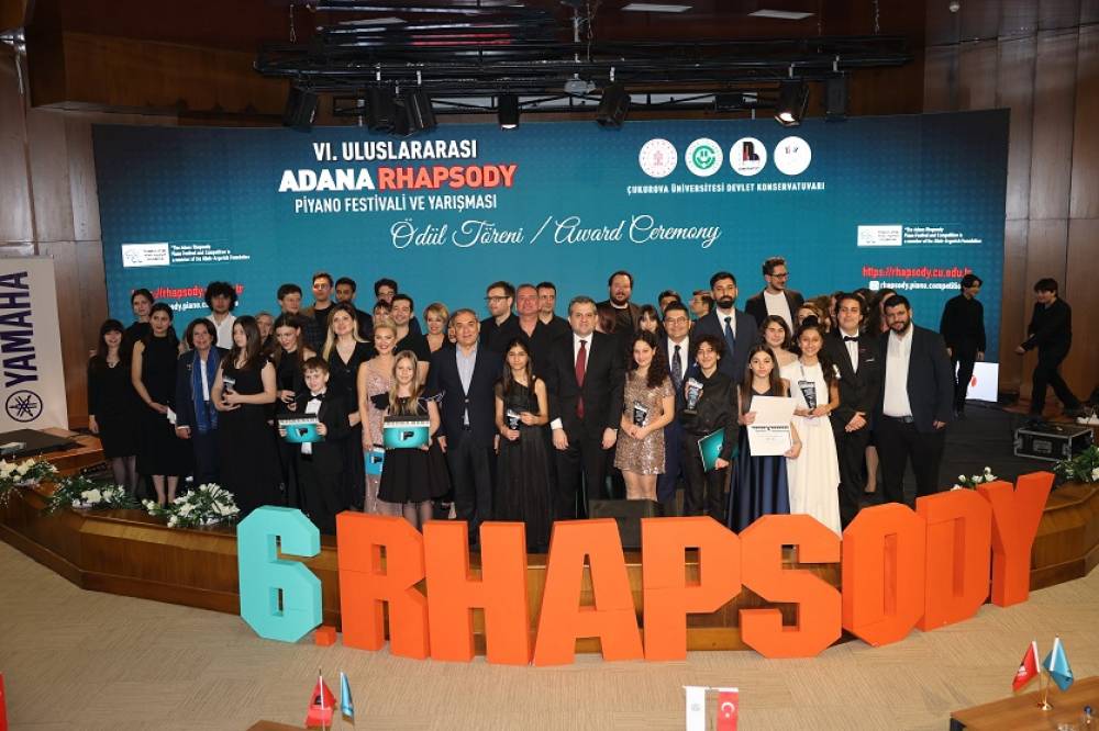 Çukurova Üniversitesi 6. Uluslararası Adana Rhapsody Piyano Festivali, Ödül Töreni İle Tamamlandı