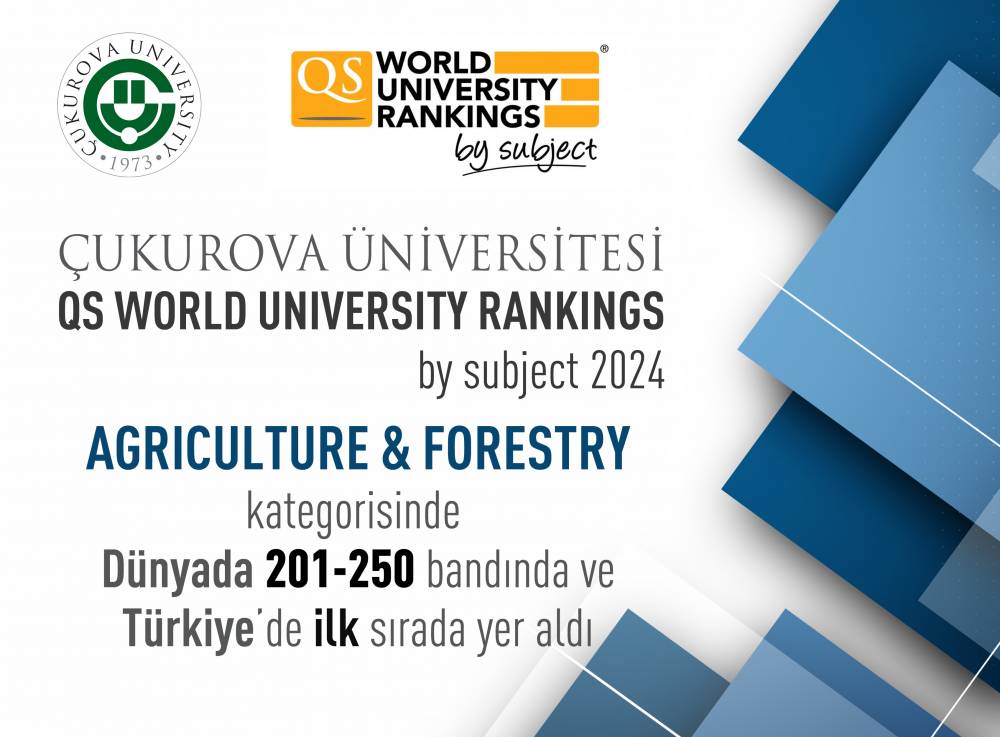 Çukurova Üniversitesi, Tarım ve Ormancılıkta Türkiye’de Birinci Sırada!