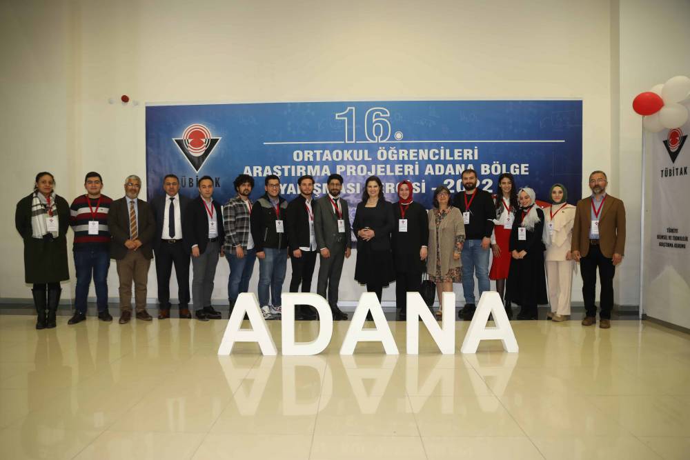 16. TÜBİTAK Ortaokul Öğrencileri Araştırma Projeleri Adana Bölge Sergisi Açıldı